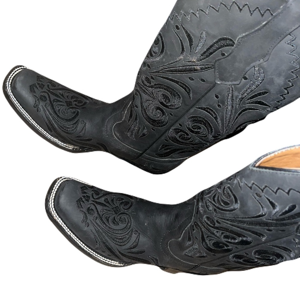 Circle G Black Heeled Boots